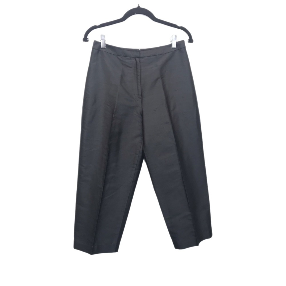 Vintage Talbots Petites Women's Size 6P Pure 100%Silk Black High Rise Dress Pant